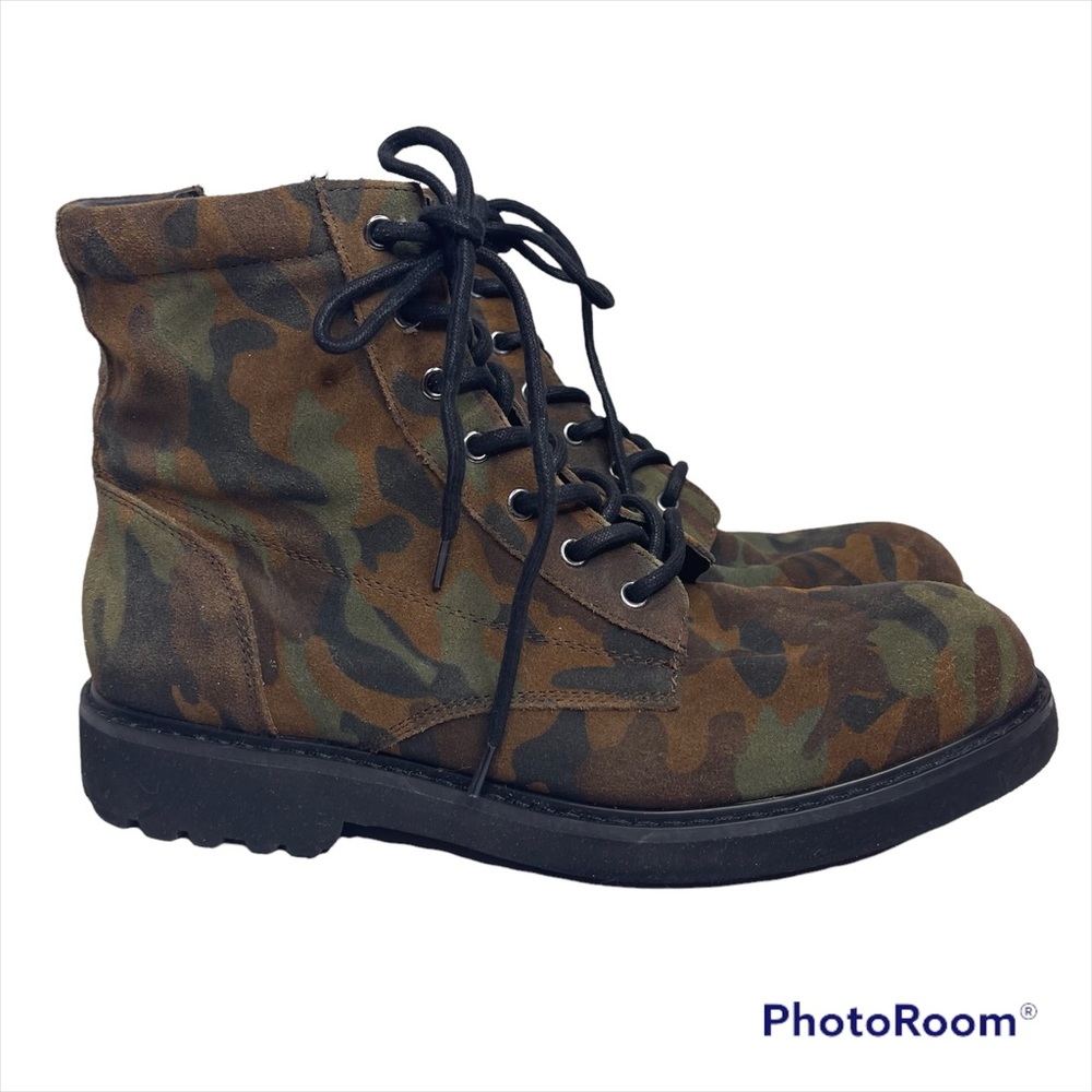 I.N.C. Camo moto lace up boots 10m